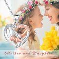 wholesale 925 Sterling Silver Mama & Kids Heart Pendant Necklace  for Mom Grandmother Wife Daughter-0-6