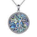 wholesale 925 Sterling Silver Abalone Shell Tree of Life Pendant Necklaces for Women Mothers Day Gifts-0-0
