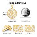 wholesale Gold 925 Sterling Silver Mother-of-Pearl Butterfly Tree of Life Necklace with Malachite and Star of David Pendants for Women Gift Ideas-0-1