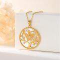wholesale Gold 925 Sterling Silver Mother-of-Pearl Butterfly Tree of Life Necklace with Malachite and Star of David Pendants for Women Gift Ideas-0-4