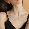 wholesale 925 Sterling Silver Freshwater Pearl Hummingbird Flower Pendant Necklace for Women Girls-0-2