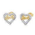 wholesale 10K Gold Heart-Shaped Love Moissanite Stud Earrings-0-0