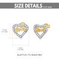 wholesale 10K Gold Heart-Shaped Love Moissanite Stud Earrings-0-1