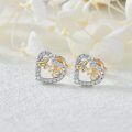 wholesale 10K Gold Heart-Shaped Love Moissanite Stud Earrings-0-3