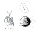 wholesale 925 Sterling Silver Celtic Knot Elephant Pendant Necklace with Cubic Zirconia for Women and Girls-0-1