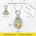 wholesale 925 Sterling Silver Birthstone Valentine s Day Tree of Life Teardrop Necklace-0-16