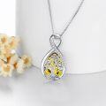 wholesale 925 Sterling Silver Birthstone Valentine s Day Tree of Life Teardrop Necklace-0-17