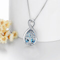 wholesale 925 Sterling Silver Birthstone Valentine s Day Tree of Life Teardrop Necklace-0-11