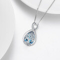 wholesale 925 Sterling Silver Birthstone Valentine s Day Tree of Life Teardrop Necklace-0-12