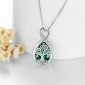 wholesale 925 Sterling Silver Birthstone Valentine s Day Tree of Life Teardrop Necklace-0-4