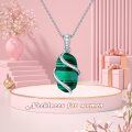 wholesale Sterling Silver Gemstone Dainty Pendant Necklace for Women Mom Gift-0-11