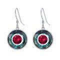 wholesale Silver Crystal Birthstone Hook Earrings for Women Girls Mom - Rhodium Plated-0-0