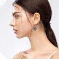 wholesale Silver Crystal Birthstone Hook Earrings for Women Girls Mom - Rhodium Plated-0-2