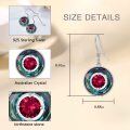 wholesale Silver Crystal Birthstone Hook Earrings for Women Girls Mom - Rhodium Plated-0-4