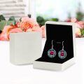 wholesale Silver Crystal Birthstone Hook Earrings for Women Girls Mom - Rhodium Plated-0-5