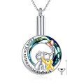 wholesale 925 Sterling Silver Crystal Elephant Cremation Urn Necklace for Ashes Keepsake s for Women-0-1