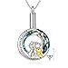 wholesale 925 Sterling Silver Crystal Elephant Cremation Urn Necklace for Ashes Keepsake s for Women-0-2