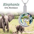 wholesale 925 Sterling Silver Crystal Elephant Cremation Urn Necklace for Ashes Keepsake s for Women-0-4