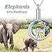 wholesale 925 Sterling Silver Crystal Elephant Cremation Urn Necklace for Ashes Keepsake s for Women-0-5