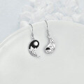 wholesale 925 Sterling Silver Yin Yang Earrings with Palm Trees and Mountains Design for Women-0-1