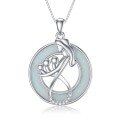 wholesale 925 Sterling Silver White Fire Opal Infinity Love Mom & Baby Pendant Necklace Mothers Day Gifts for Women Girls-0-0