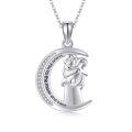 wholesale 925 Sterling Silver I Love You to the Moon and Back Pendant with Elephant Design & Cubic Zirconia Stones s for Mom-0-0