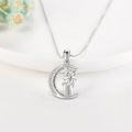 wholesale 925 Sterling Silver I Love You to the Moon and Back Pendant with Elephant Design & Cubic Zirconia Stones s for Mom-0-3