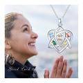 wholesale 925 Sterling Silver Multi-Color Stone Celtic Knot Love Heart Pendant Necklaces for Women Girls Gifts Jewelry-0-6