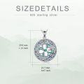wholesale 925 Sterling Silver Four-Leaf Clover Pendant with Green Crystals and Celtic Knot Design - Perfect Gift for Her (Women/Sister/Wife/Mom/Girlfriend/Graduation/Birthday/V-Day/Mother's Day/Xmas)-0-1