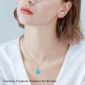 wholesale Sterling Silver Natural Stone Celtic Knot Teardrop Pendant Necklace-0-14