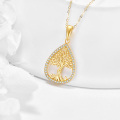wholesale Gold Metal 14K Women's Tree of Life Pendant Necklace - Real  for Wife Mom Grandma Girlfriend-0-3