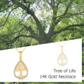 wholesale Gold Metal 14K Women's Tree of Life Pendant Necklace - Real  for Wife Mom Grandma Girlfriend-0-5