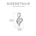 wholesale 925 Sterling Silver 18K Gold Plated Infinity Heart Pendant Necklace with Moissanite and Engraved Message for Women-0-1