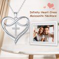 wholesale 925 Sterling Silver Infinity Heart with Cross Pendant Necklace for Women Gifts-0-5