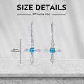 wholesale 925 Sterling Silver Cross Turquoise Drop Earrings for Women Wife Girlfriend-0-1
