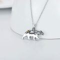 wholesale 925 Sterling Silver Mama Bear & Cub Pendant Necklaces - Mothers Day Gifts for Women-0-3