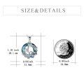 wholesale 925 Sterling Silver Blue Crystal Mom Pendant Necklace Gift for Mother's Day-0-1