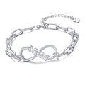 wholesale Sterling Silver Paperclip Chain Bracelet 5 2mm Lobster Clasp Italy 6 5 8 -0-5