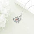 wholesale 925 Sterling Silver Heart-Shaped Sloth Pendant for Mom and Daughter - Love  Set-0-3