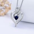 wholesale 925 Sterling Silver Heart Pendant Necklace with Austrian Crystals - I Love You Forever Message s for Wife/Girlfriend/Mom on Valentine's Day/Birthday/Anniversary-0-33