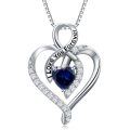 wholesale 925 Sterling Silver Heart Pendant Necklace with Austrian Crystals - I Love You Forever Message s for Wife/Girlfriend/Mom on Valentine's Day/Birthday/Anniversary-0-53
