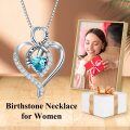 wholesale 925 Sterling Silver Heart Pendant Necklace with Austrian Crystals - I Love You Forever Message s for Wife/Girlfriend/Mom on Valentine's Day/Birthday/Anniversary-0-23