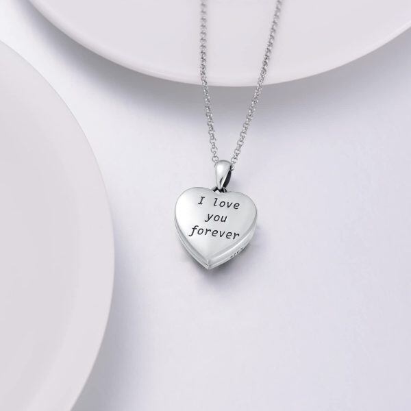 Sterling Silver Mother Daughter Locket Necklace-4