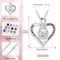 wholesale Sterling Silver Birthstone Infinity Heart Necklace I Love You Always Forever Gift for Women Wife Girlfriend - Rhodium Plated-0-1