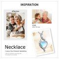 wholesale 925 Sterling Silver Moonstone Heart Pendant Necklaces for Women Mother's Day Gifts Jewelry Love You Forever Engraved Charm Chain Necklace-0-5