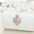 wholesale 925 Sterling Silver Rose Gold Plated Heart Pendant Necklace with Cubic Zirconia and Mom Engraving - Mothers Day Gifts for Mom/Wife/Grandma/Mother's Day Jewelry from Daughter/Son-0-3