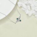wholesale 925 Sterling Silver Green Zircon & Peridot Infinity Pendant Necklace for Women Mothers Day Gifts-0-4