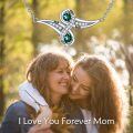 wholesale 925 Sterling Silver Green Zircon & Peridot Infinity Pendant Necklace for Women Mothers Day Gifts-0-5