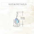 wholesale 925 Sterling Silver Teardrop Moonstone Flower Drop Earrings-0-1