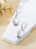 wholesale 925 Sterling Silver Lotus Flower Basket Drop Earrings for Women Holiday Gifts-0-3